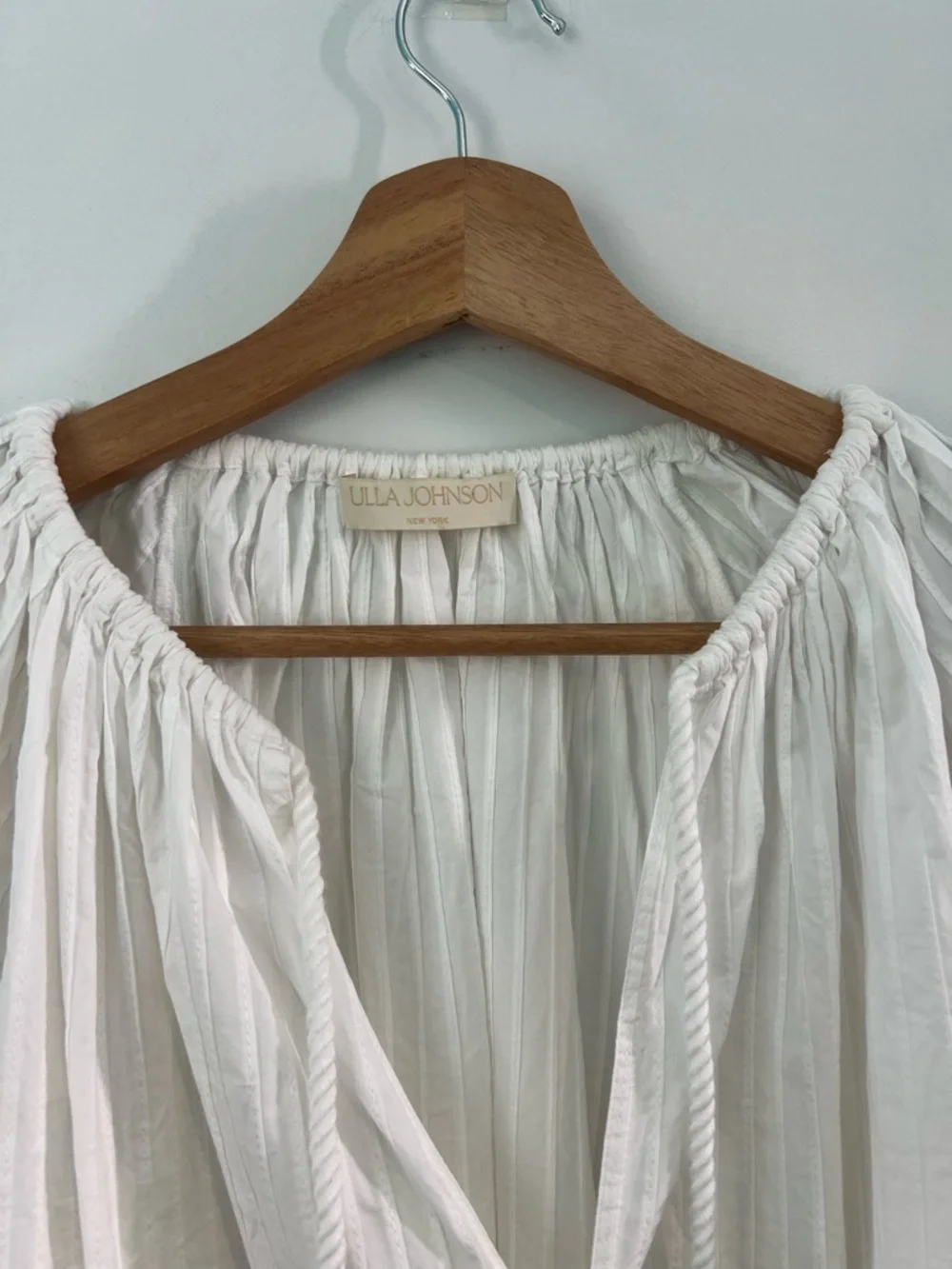 Ulla Johnson Concetta Tie Neck Blouse Size 0 Coastal Vacation Elegant - Picture 8 of 8